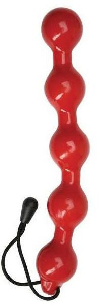 Красная анальная цепочка - 23 см., Dream Toys