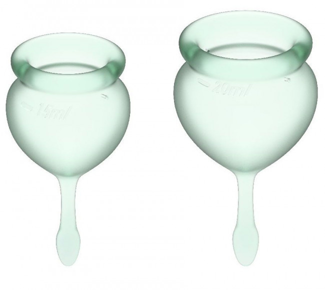 Набор зеленых менструальных чаш Feel good Menstrual Cup Набор зеленых менструальных чаш Feel good Menstrual Cup
