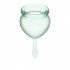 Набор зеленых менструальных чаш Feel good Menstrual Cup Набор зеленых менструальных чаш Feel good Menstrual Cup