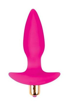 Розовая коническая анальная пробка Sweet Toys - 10,5 см., Bior toys