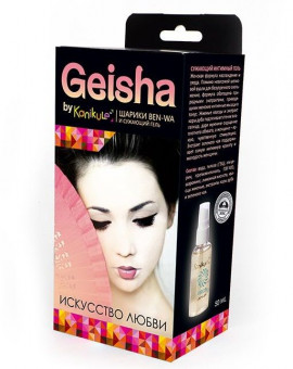Набор для тренировки интимных мышц Geisha: металлические вагинальные шарики и сужающий лубрикант, Kanikule