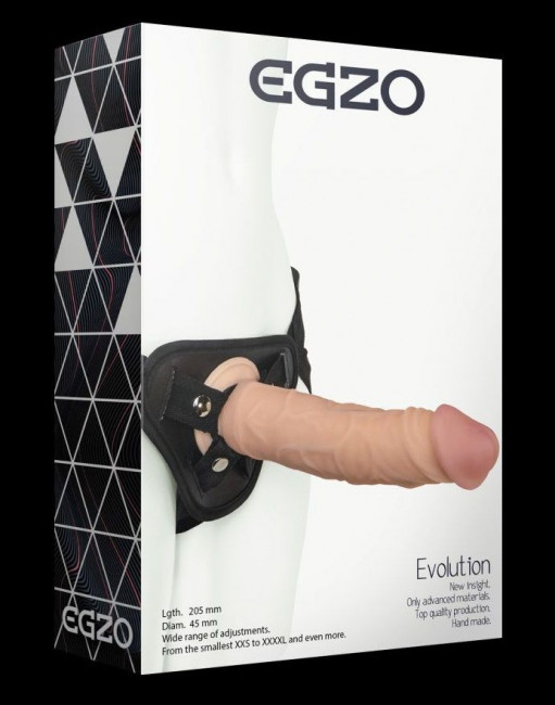 Страпон harness со съемной насадкой - 20,5 см., EGZO