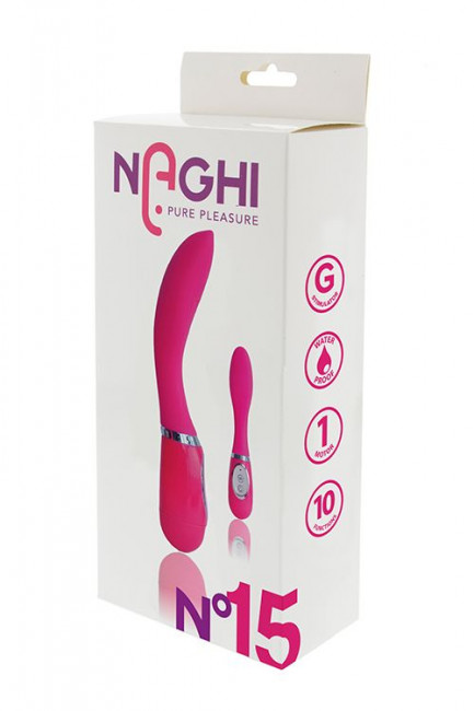 Розовый вибратор для G-стимуляции NAGHI NO.15 - 20 см., Tonga
