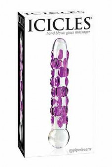 Стеклянный фаллоимитатор ICICLES № 7 - 17,8 см., Pipedream