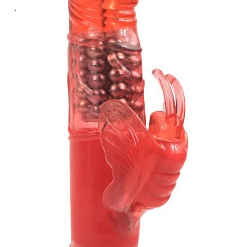 Красный вибромассажер Climax Joy 3X Multi-Purpose Rabbit Vibe - 23,5 см., Topco Sales