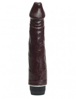 Коричневый вибратор-реалистик "Знойный мулат" - 22,5 см., 4sexdreaM