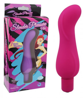 Розовый изогнутый вибростимулятор Pleasure Vibe - 12,5 см., Howells