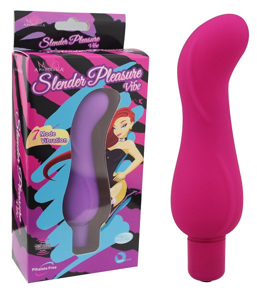 Розовый изогнутый вибростимулятор Pleasure Vibe - 12,5 см., Howells