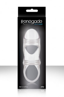 Прозрачная насадка на пенис RENEGADE POWER CAGE с петлей для мошонки, NS Novelties