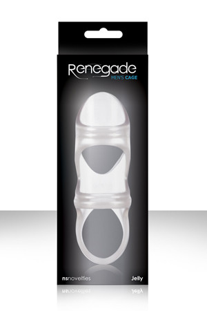 Прозрачная насадка на пенис RENEGADE POWER CAGE с петлей для мошонки, NS Novelties Прозрачная насадка на пенис RENEGADE POWER CAGE с петлей для мошонки, NS Novelties