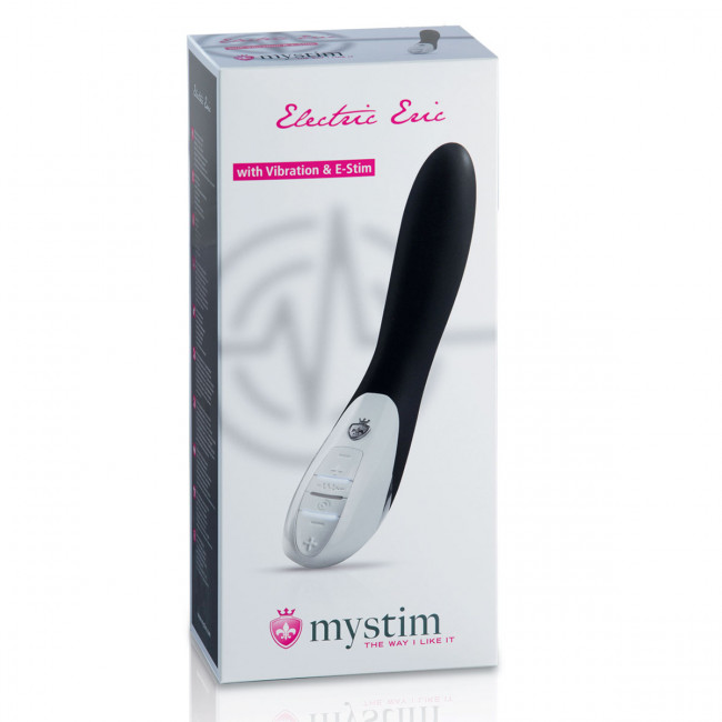 Черный вибратор с миостимуляцией Mystim Electric Eric - 27 см., MyStim