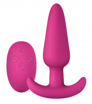Розовая анальная вибропробка с пультом ДУ Luxe Zenith Wireless Plug Pink - 9,9 см., NS Novelties