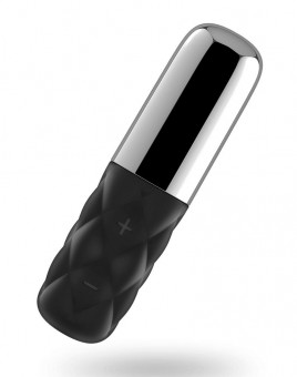 Чёрно-серебристая вибропуля Satisfyer Mini Sparkling Darling, Satisfyer