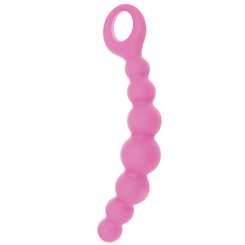 Розовая анальная цепочка CATERPILL-ASS SILICONE PINK - 19,5 см., Toyz4lovers