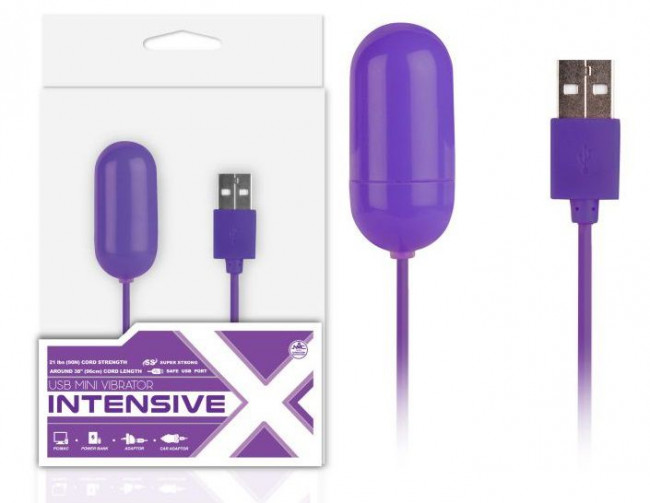 Большео фиолетовое виброяйцо, работающее от USB, NMC