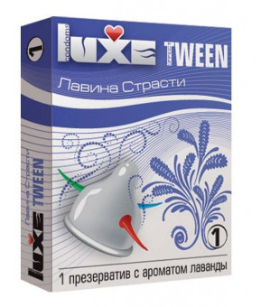 Презерватив Luxe Tween "Лавина страсти" с ароматом лаванды - 1 шт., Luxe