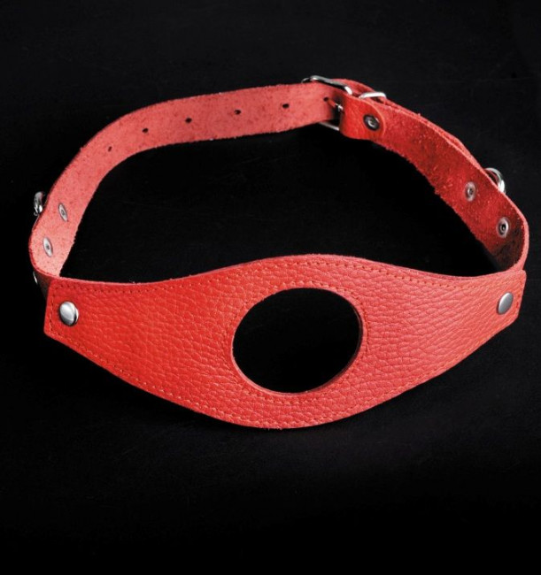 Красный кожаный кляп с отверстием, Sitabella Красный кожаный кляп с отверстием, Sitabella