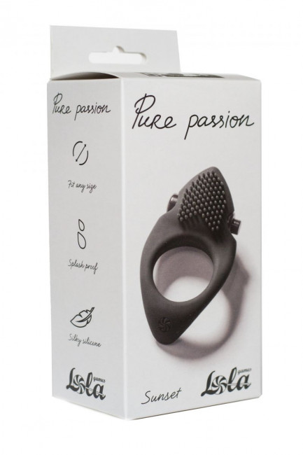 Черное эрекционное виброкольцо Pure Passion Sunset Черное эрекционное виброкольцо Pure Passion Sunset