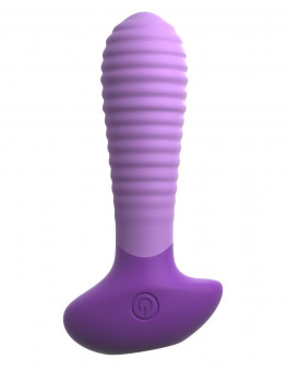 Сиреневый анальный вибратор с рёбрышками Petite Tease-Her - 11,9 см., Pipedream