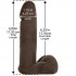 Коричневая насадка Vac-U-Lock 6" ULTRASKYN Cock - 17,3 см., Doc Johnson