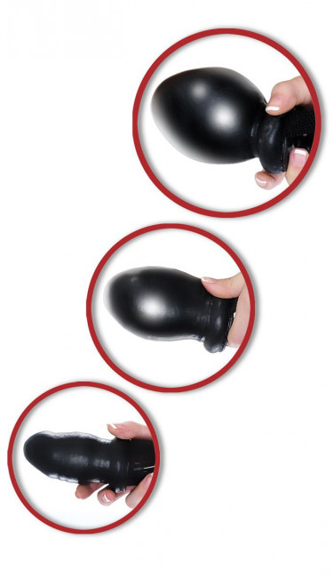 Чёрный кляп-расширитель Inflatable Ball Gag, Pipedream