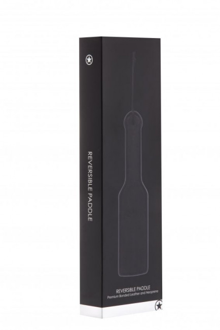 Чёрный двусторонний пэддл Reversible Paddle - 32 см., Shots Media BV Чёрный двусторонний пэддл Reversible Paddle - 32 см., Shots Media BV