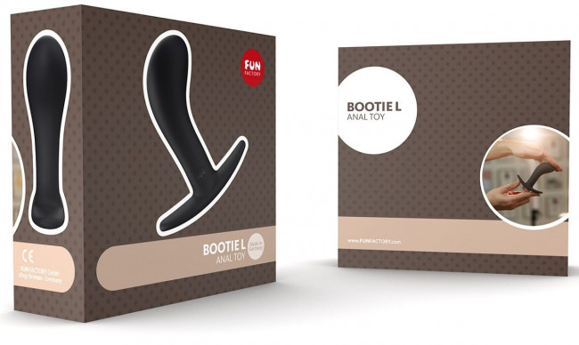 Чёрный анальный стимулятор BOOTIE L - 11,1 см., Fun Factory