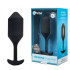 Черная пробка для ношения с вибрацией Snug Plug 4 - 14 см., b-Vibe