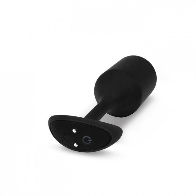 Черная пробка для ношения с вибрацией Snug Plug 4 - 14 см., b-Vibe