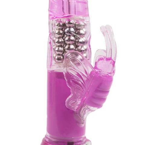 Фиолетовый вибромассажер Climax Joy 3X Multi-Purpose Rabbit Vibe - 23,5 см., Topco Sales