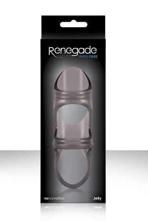 Черная насадка на пенис RENEGADE POWER CAGE с петлей для мошонки, NS Novelties Черная насадка на пенис RENEGADE POWER CAGE с петлей для мошонки, NS Novelties