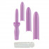 Фиолетовый вибратор с насадками Dr. Laura Berman Dilators Set Of 4 Locking Sizes Plus Sleeve, California Exotic Novelties