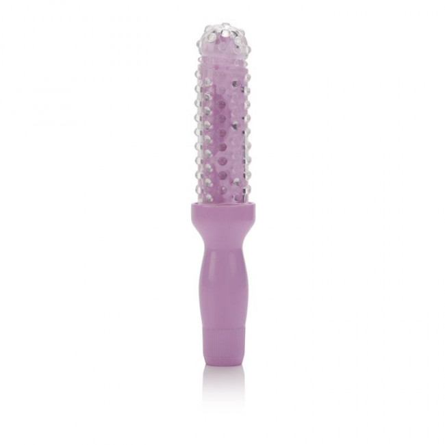 Фиолетовый вибратор с насадками Dr. Laura Berman Dilators Set Of 4 Locking Sizes Plus Sleeve, California Exotic Novelties