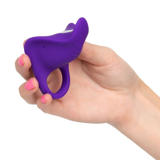 Фиолетовое перезаряжаемое эрекционное кольцо Silicone Remote Orgasm Ring, California Exotic Novelties