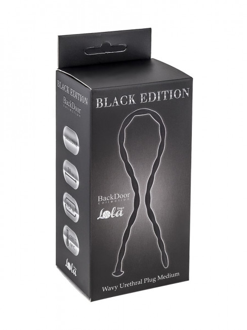 Силиконовый уретральный массажер Wavy Urethral Plug Medium - 30 см., Lola toys
