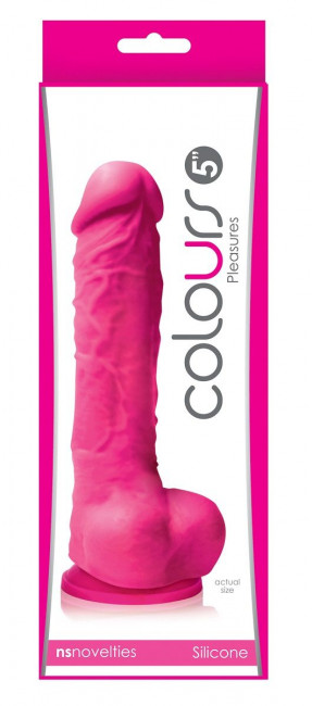 Розовый фаллоимитатор Colours Pleasures 5" Dildo - 17,8 см., NS Novelties Розовый фаллоимитатор Colours Pleasures 5" Dildo - 17,8 см., NS Novelties