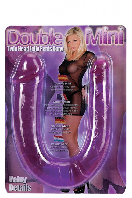Анально-вагинальный стимулятор Double Mini Dong Twin Head Lavender - 30 см., Seven Creations Анально-вагинальный стимулятор Double Mini Dong Twin Head Lavender - 30 см., Seven Creations