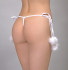 Голубые женские трусики-стринг Xmas с пушком и помпончиками, FlirtOn