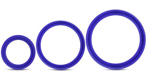 Набор из 3 синих эрекционных колец VS4 Pure Premium Silicone Cock Ring Set Набор из 3 синих эрекционных колец VS4 Pure Premium Silicone Cock Ring Set