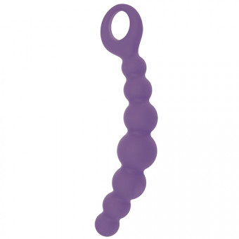 Фиолетовая анальная цепочка CATERPILL-ASS SILICONE PURPLE - 19,5 см., Toyz4lovers
