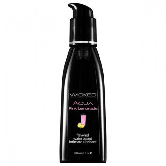 Лубрикант с ароматом розового лимонада WICKED AQUA Pink Lemonade - 120 мл., Wicked