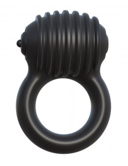 Чёрное эрекционное виброкольцо Blackjack Power Ring, Pipedream
