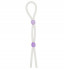 Прозрачное эрекционное кольцо-лассо SILICONE LASSO COCK RING DUAL BEADS, NMC