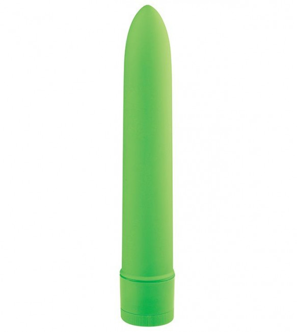 Зелёный классический вибратор BASICX MULTISPEED VIBRATOR GREEN 7INCH - 18 см., Dream Toys Зелёный классический вибратор BASICX MULTISPEED VIBRATOR GREEN 7INCH - 18 см., Dream Toys