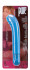 Синий вибратор с ребристой головкой PURE 8 G-SPOT BLUE - 20 см., Seven Creations