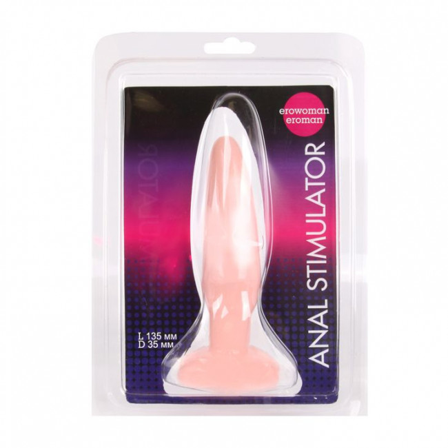 Телесная анальная втулка - 13,5 см., Bior toys