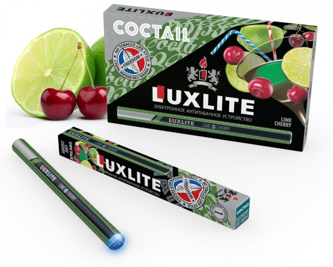 Одноразовое электронное антитабачное устройство LIME+CHERRY с ароматом лайма и вишни, Luxlite Одноразовое электронное антитабачное устройство LIME+CHERRY с ароматом лайма и вишни, Luxlite