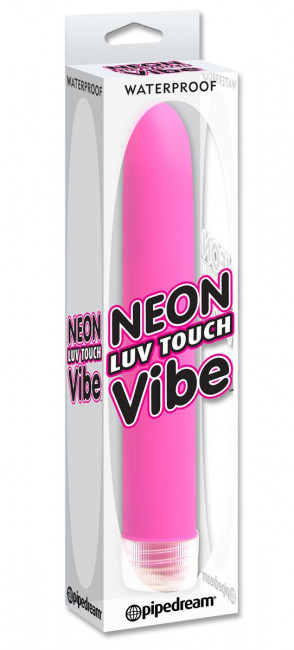 Неоново-розовый вибратор Neon Luv Touch Vibe - 17 см., Pipedream