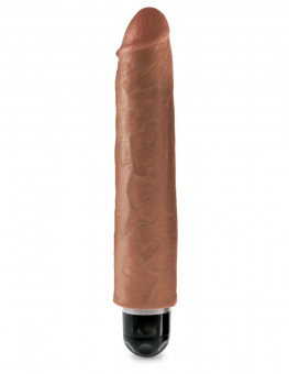 Кофейный вибратор-реалистик 10" Vibrating Stiffy - 30,5 см., Pipedream
