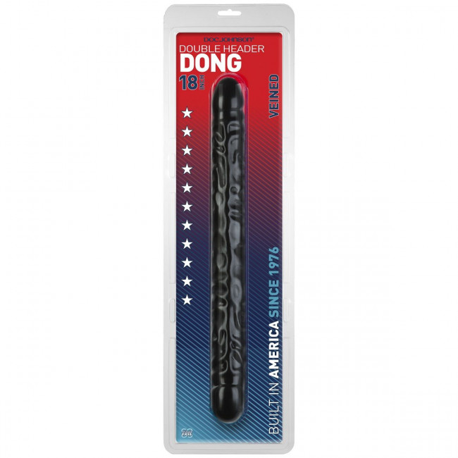 Двойной черный фаллоимитатор Black Double Dong - 45,7 см., Doc Johnson